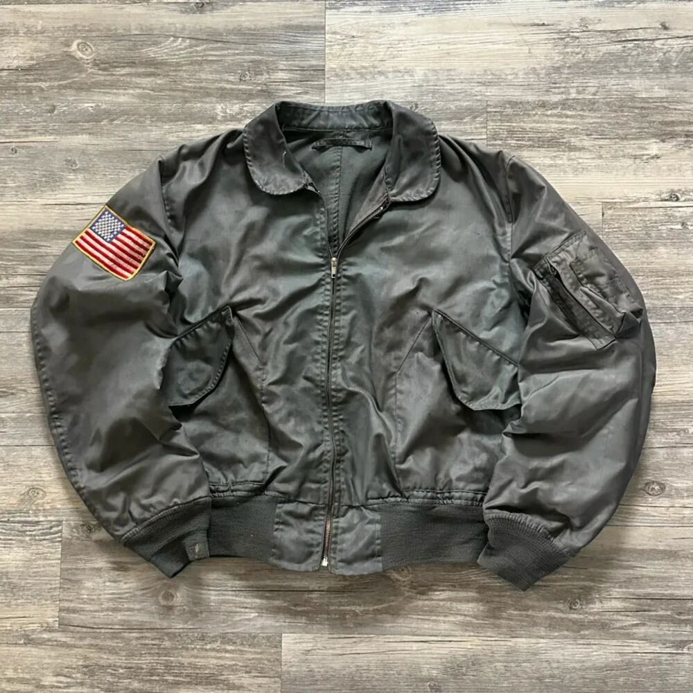 Vintage USAF Flight Bomber Aviator Military Jacket